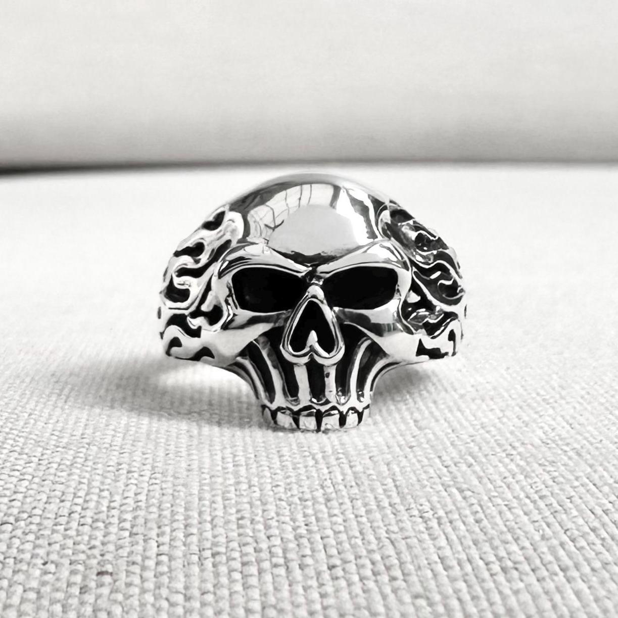 Skull Gothic Rock Punk Biker Skeleton Ring