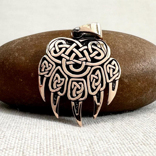 Bronze Bear Paw Viking Impress of Veles Pendant/Necklace