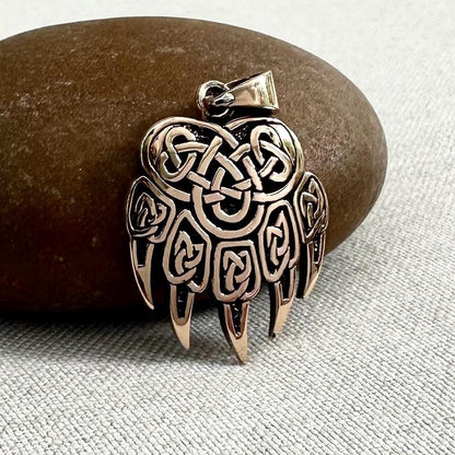 Bronze Bear Paw Viking Impress of Veles Pendant/Necklace