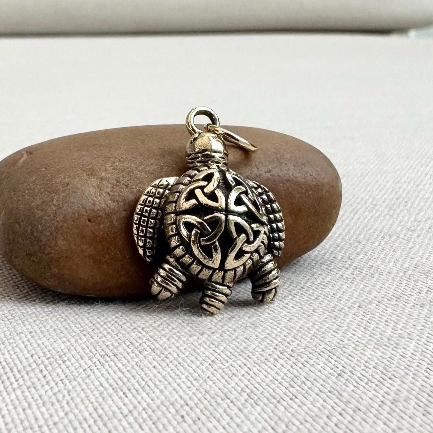 Brass Turtle Celtic Knot Design Tortoise Snapper Pendant/Necklace