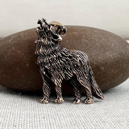 Brass Fenrir Viking Wolf God Norse Mythology Pendant/Necklace