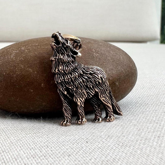 Brass Fenrir Viking Wolf God Norse Mythology Pendant/Necklace