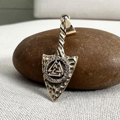 Brass Thor's Hammer Viking Mjolnir Celtic Valknut Pendant/Necklace