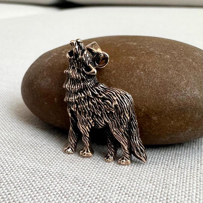 Bronze Fenrir Viking Wolf God Norse Pendant/Necklace