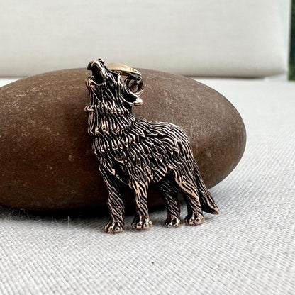 Bronze Fenrir Viking Wolf God Norse Pendant/Necklace