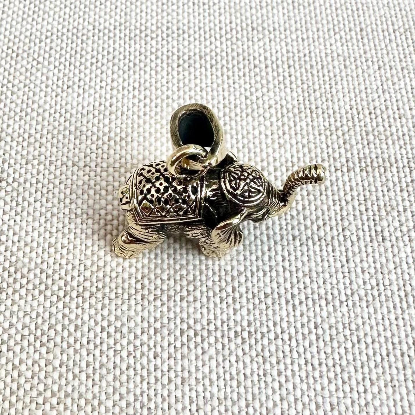 Brass Elephant Thailand Wild Life Pendant/Necklace
