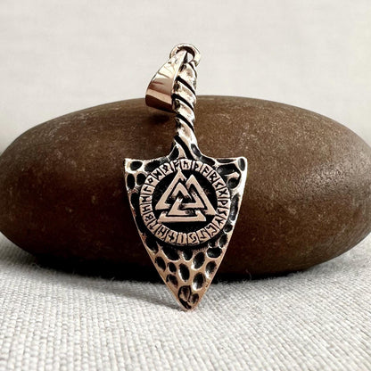 Bronze Thor's Hammer Viking Mjolnir Celtic Valknut Pendant/Necklace
