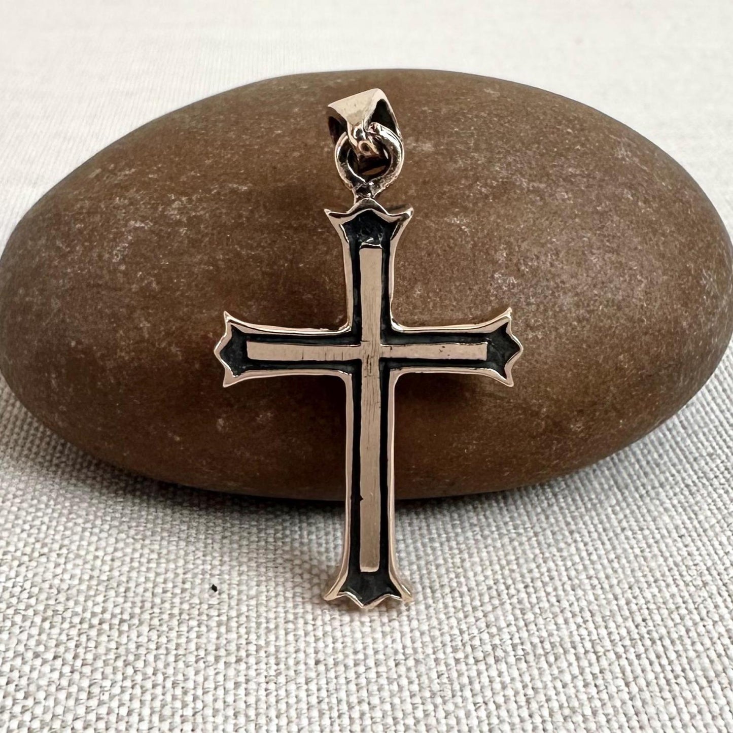 Bronze Cross Christian Jesus Christ Crucifix Pendant/Necklace