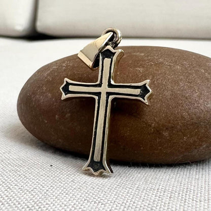 Brass Cross Christian Jesus Crucifix Pendant/Necklace