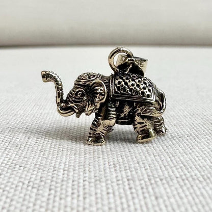 Brass Elephant Thailand Wild Life Pendant/Necklace