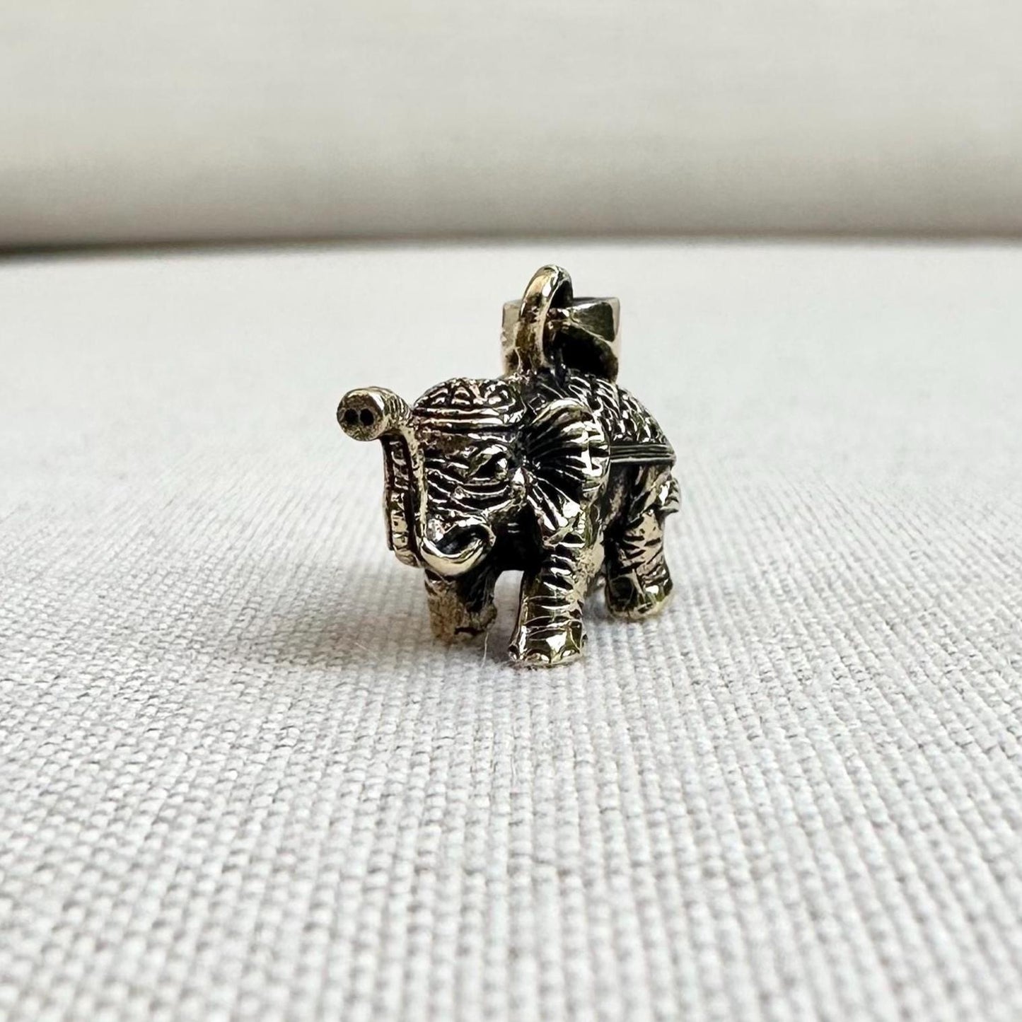 Brass Elephant Thailand Wild Life Pendant/Necklace
