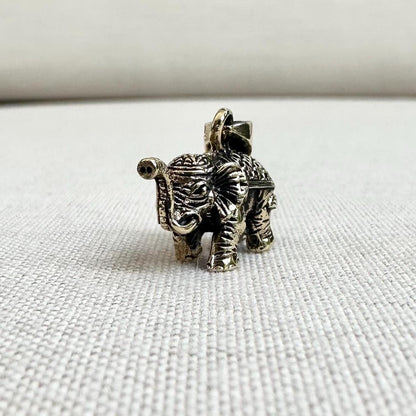 Brass Elephant Thailand Wild Life Pendant/Necklace