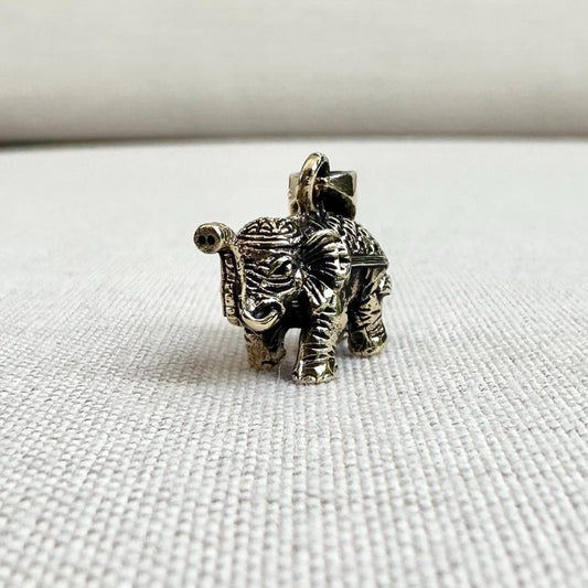 Brass Elephant Thailand Wild Life Pendant/Necklace