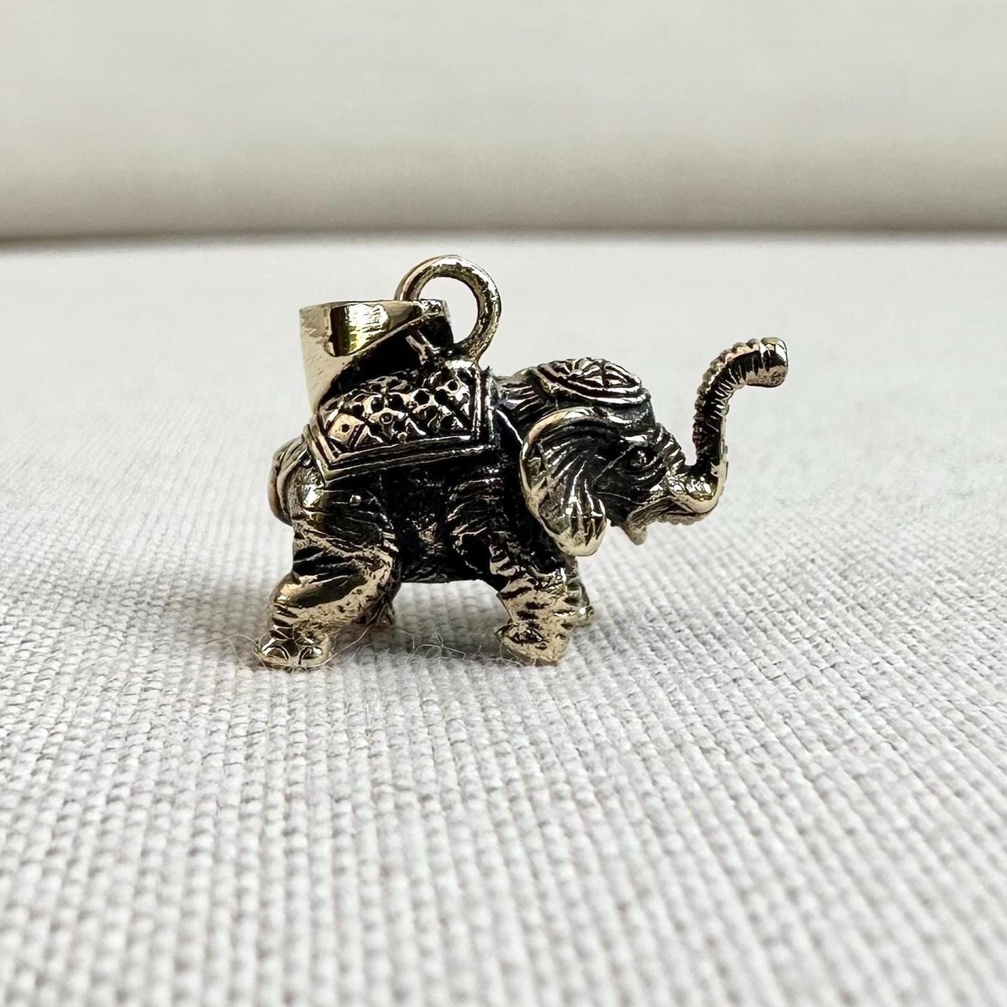 Brass Elephant Thailand Wild Life Pendant/Necklace