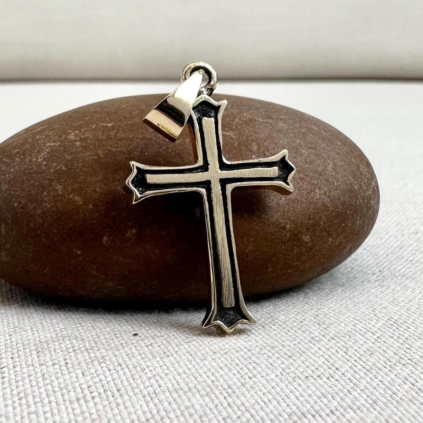 Brass Cross Christian Jesus Crucifix Pendant/Necklace