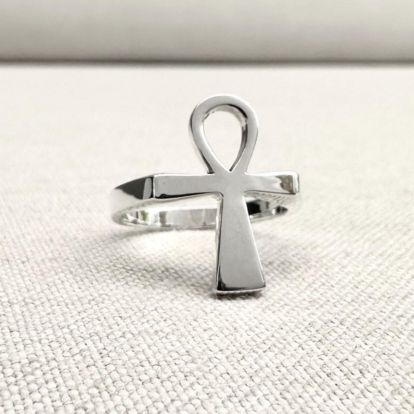 Ankh Egyptian Cross Key of Life Ring