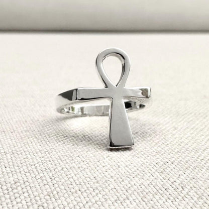 Ankh Egyptian Cross Key of Life Ring