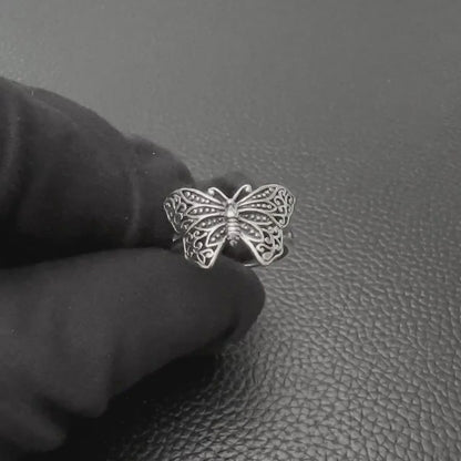 Butterfly Flying Insect Women Ring