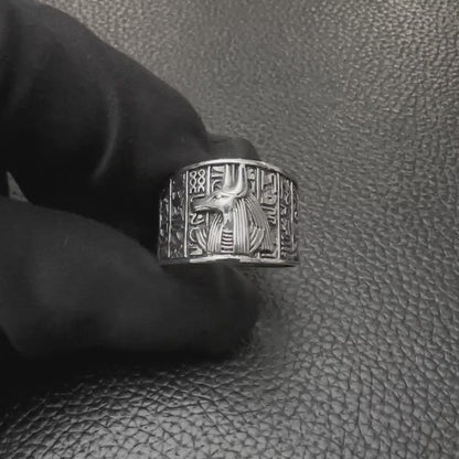 Anubis Egyptian God Deity Ring