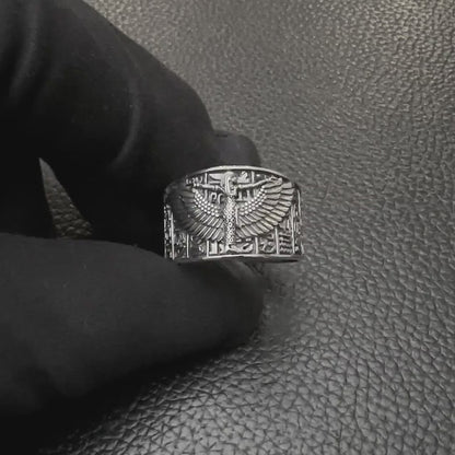 Ma'at Egyptian Goddess Deity Maat Amulet Ring