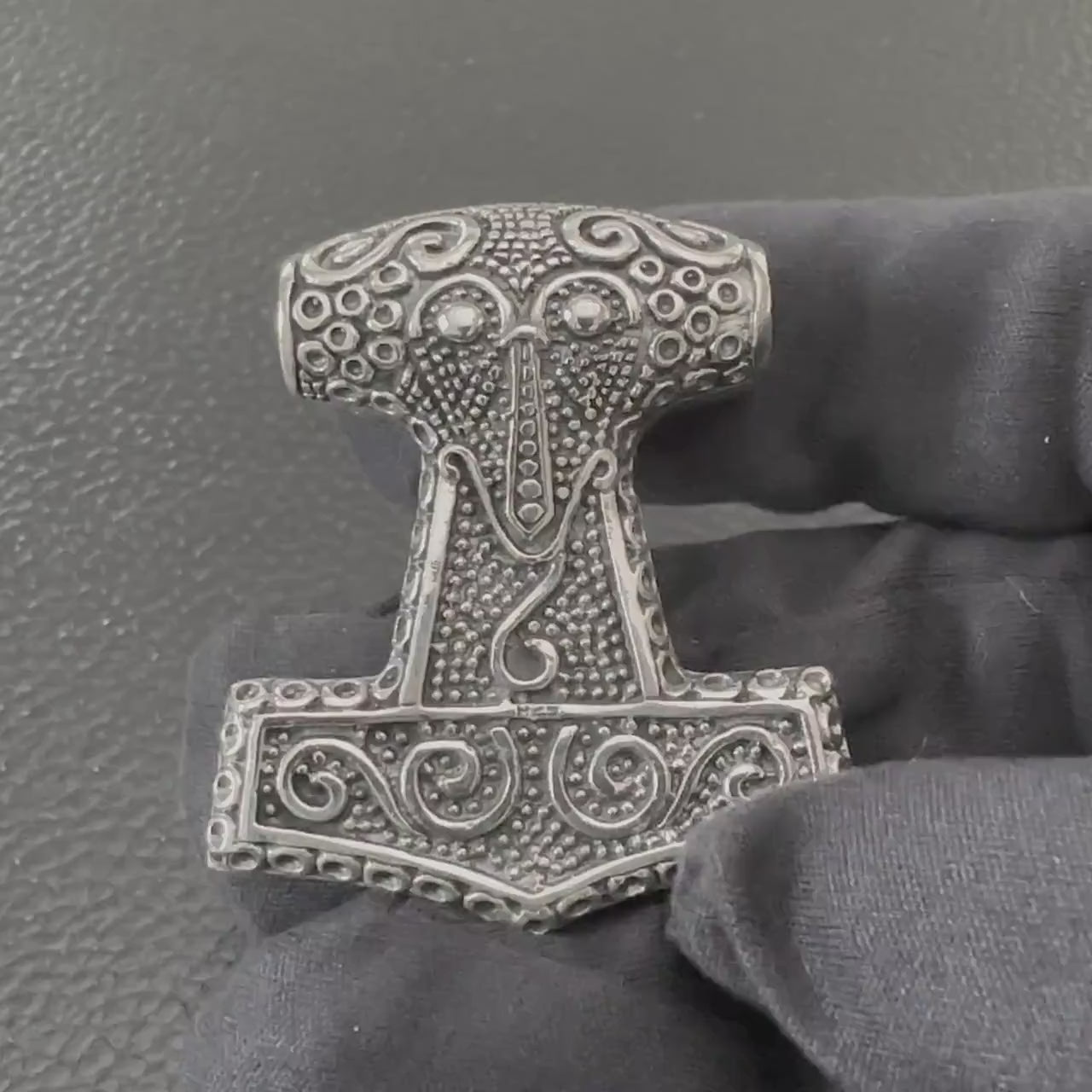Handcrafted 925 Sterling Silver Thor's Hammer Pendant Viking Odinson Mjolnir Celtic Pendant/Necklace Silver Jewelry Accessory Gift by VINTZ