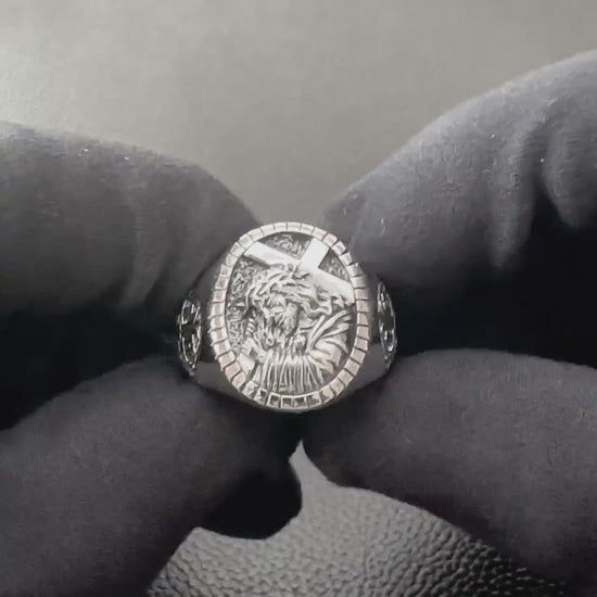 Handcrafted 925 Sterling Silver Jesus Christ Ring YHWH Yahweh Hebrew Jewish Christian God Ring Silver Jewelry Accessories Gift by VINTZ