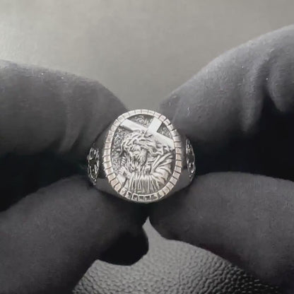 Handcrafted 925 Sterling Silver Jesus Christ Ring YHWH Yahweh Hebrew Jewish Christian God Ring Silver Jewelry Accessories Gift by VINTZ