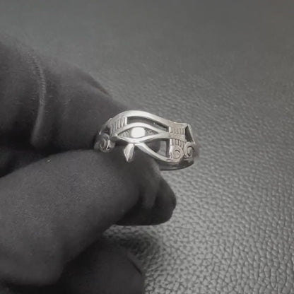 Egyptian Eye of Horus God Amulet Ring