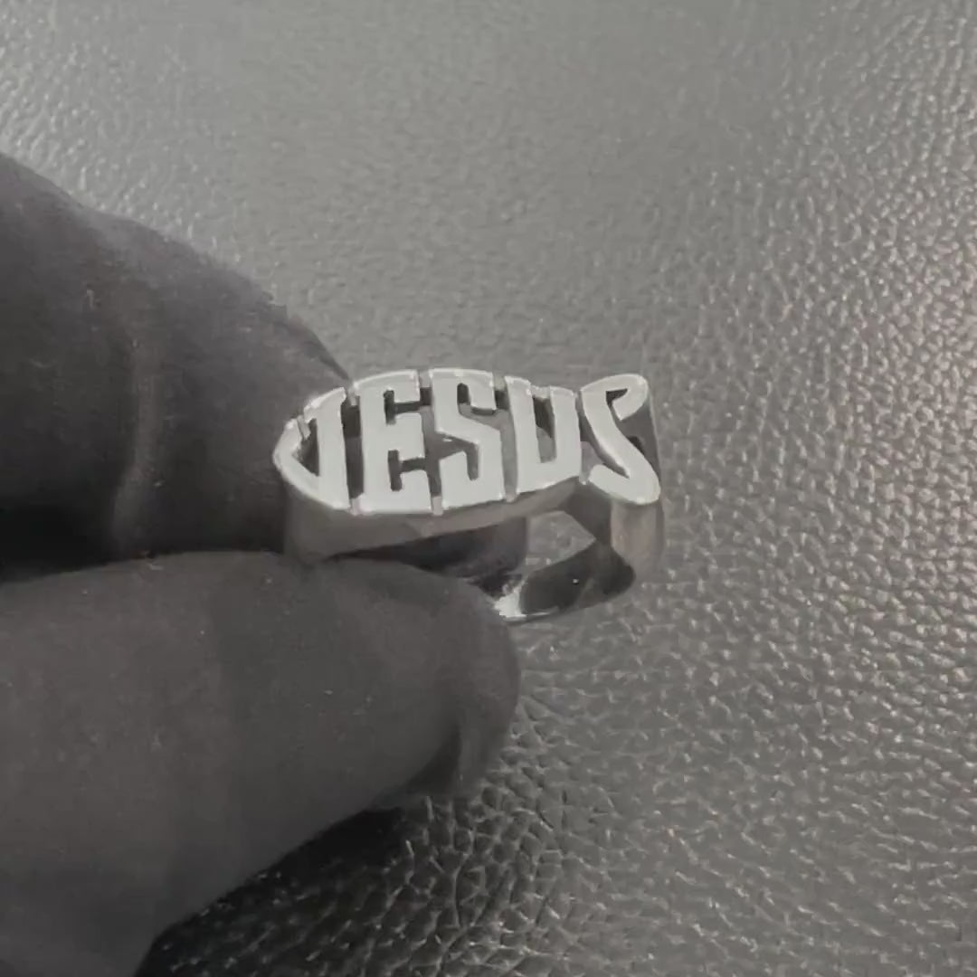 Handcrafted 925 Sterling Silver Jesus Fish Ring Ichthys Christian Christ Symbol Son of God Ring Silver Jewelry Accessories Gift by VINTZ