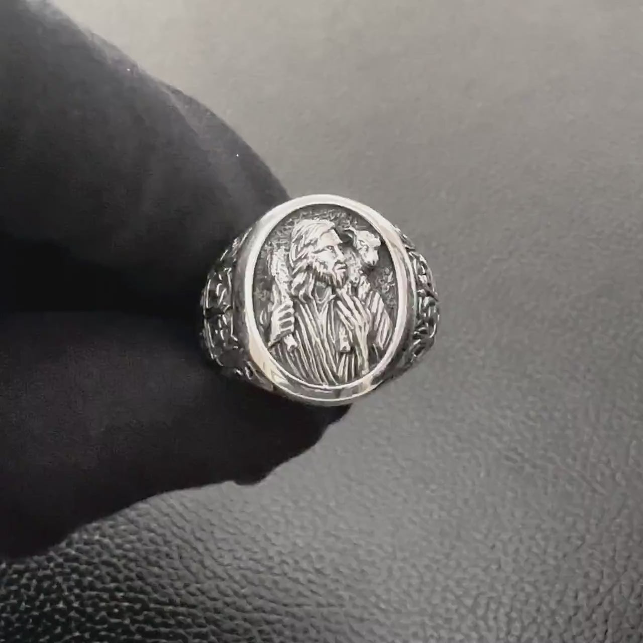 Handcrafted 925 Sterling Silver Jesus Christ Ring YHWH Yahweh Hebrew Jewish Christian God Ring Silver Jewelry Accessories Gift by VINTZ