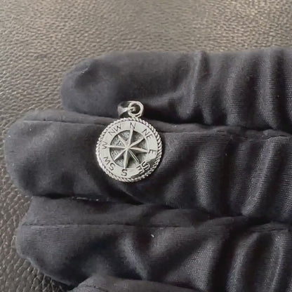 Small Compass Charm North Star Sailor Pendant/Necklace