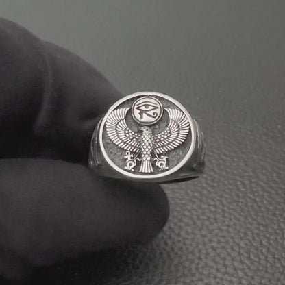 Horus Egyptian Sky God Falcon Deity Talisman Ring