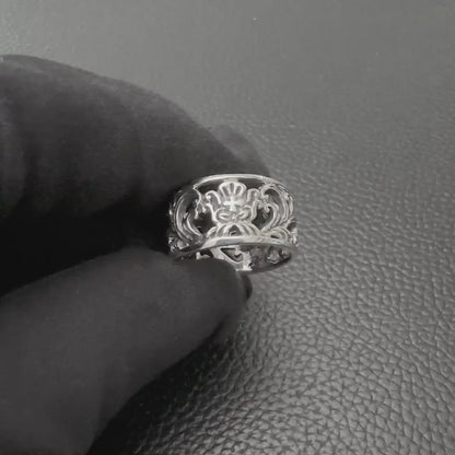 Bali Floral Balinese Flower Filigree Ring