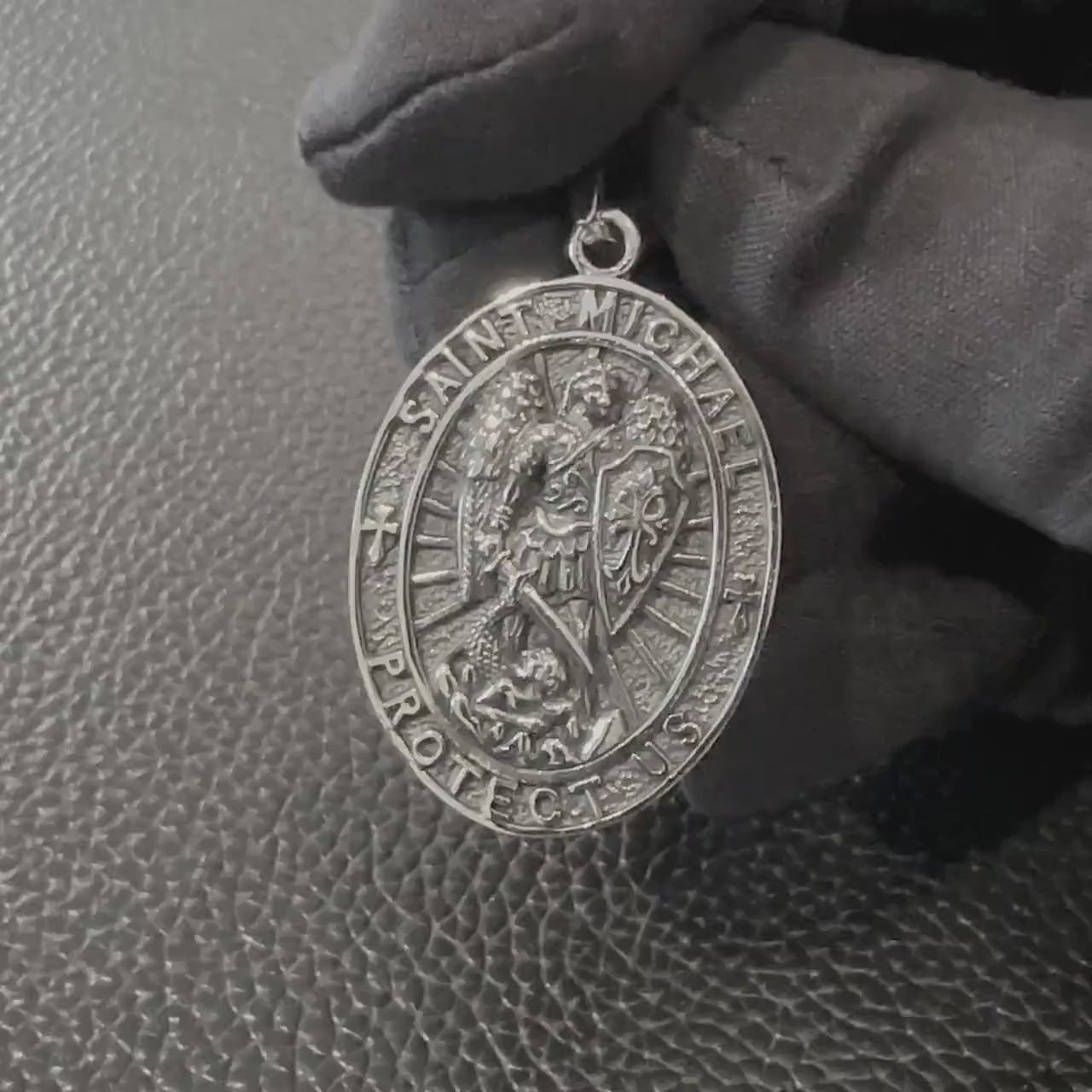 Handcrafted 925 Sterling Silver The Archangel Pendant Saint Michael Christian Guardian Angelo Amulet Pendant/Necklace Jewelry Gift by VINTZ