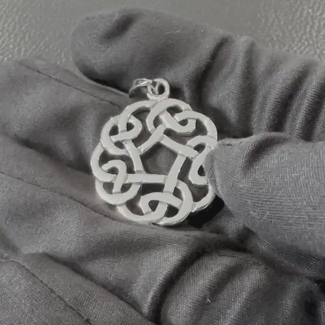 Handcrafted 925 Sterling Silver Celtic Knot Pendant Viking Infinity Knot Irish Pendant/Necklace Silver Jewelry Accessories Gift by VINTZ