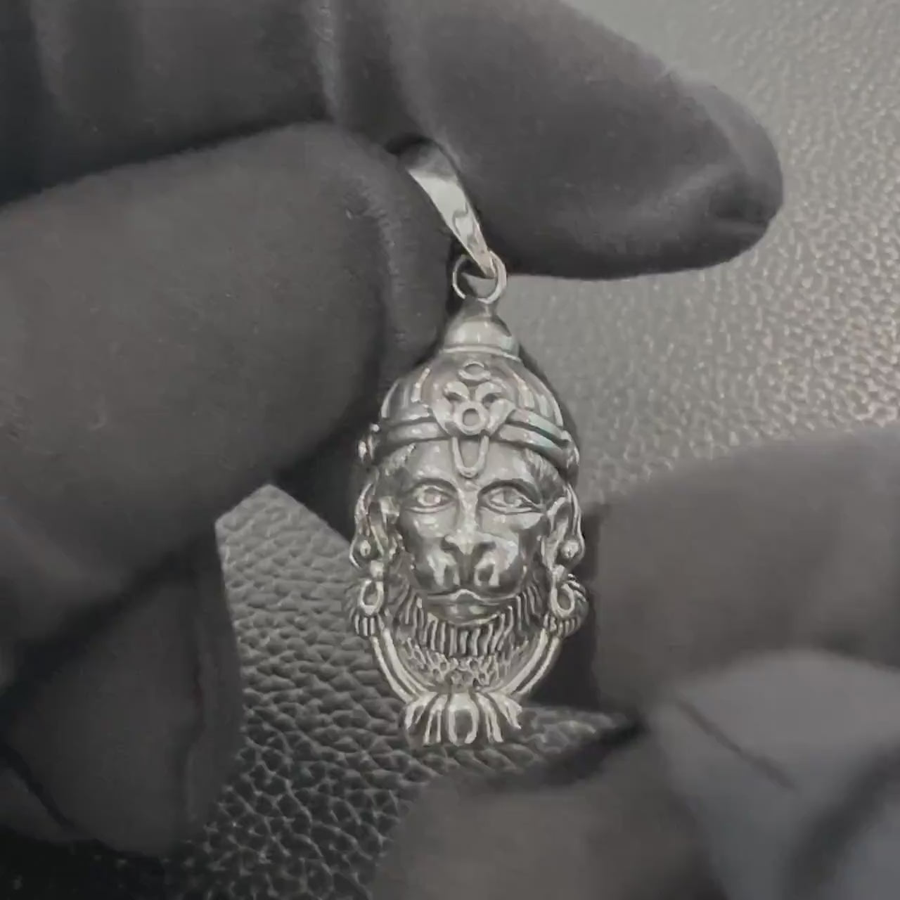 Handcrafted 925 Sterling Silver Hanuman Pendant Lord Maruti Ramayana Hindi Deity Monkey God Pendant/Necklace Silver Jewelry Gift by VINTZ