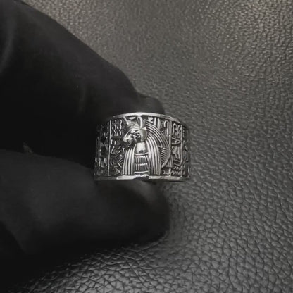 Bastet Egyptian Goddess Cat Ring