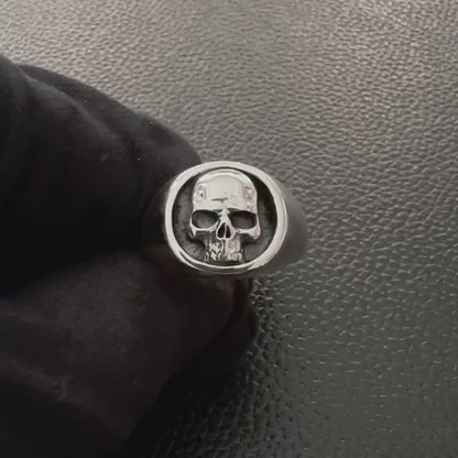 Skull Punk Gothic Pirate Skull Bones Biker Ring