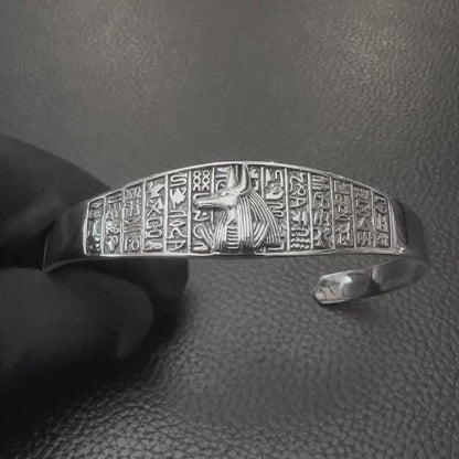 Anubis Egyptian God Jackal Deity Cuff Bracelet