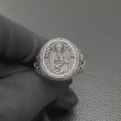 Saint Peter Christian Jesus Roman Catholi Ring
