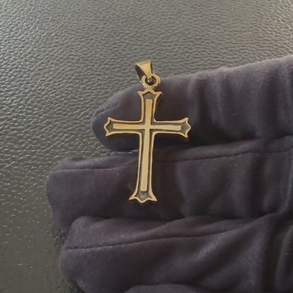 Brass Cross Christian Jesus Crucifix Pendant/Necklace