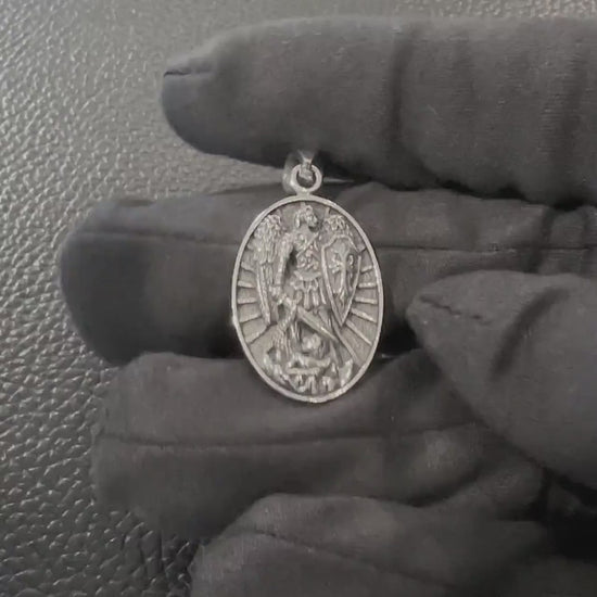 Handcrafted 925 Sterling Silver The Archangel Pendant Saint Michael Christian Guardian Angelo Amulet Pendant/Necklace Jewelry Gift by VINTZ