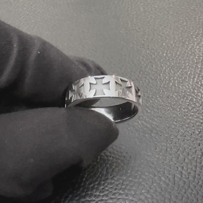 Templar Cross Knight Seal Catholic Crusader Ring
