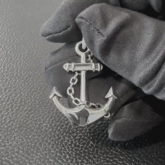 Handcrafted 925 Sterling Silver Anchor Pendant Pirate Punk Anchor Sailor Amulet Pendant/Necklace Silver Jewelry Accessories Gift by VINTZ