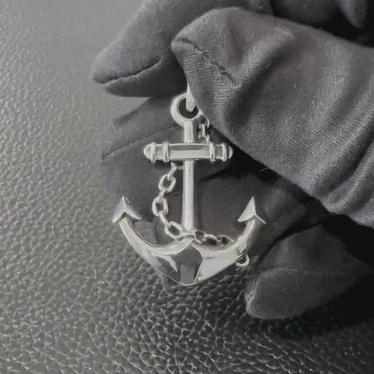 Handcrafted 925 Sterling Silver Anchor Pendant Pirate Punk Anchor Sailor Amulet Pendant/Necklace Silver Jewelry Accessories Gift by VINTZ