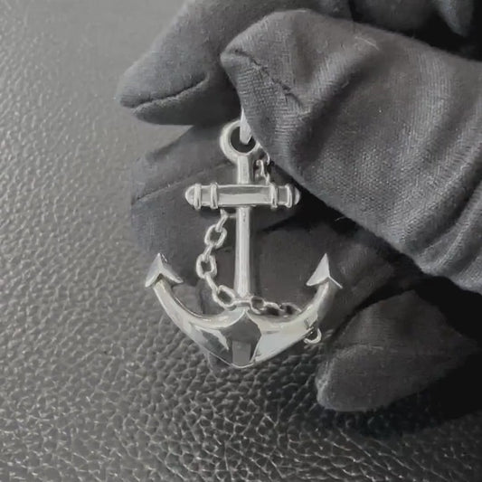 Handcrafted 925 Sterling Silver Anchor Pendant Pirate Punk Anchor Sailor Amulet Pendant/Necklace Silver Jewelry Accessories Gift by VINTZ