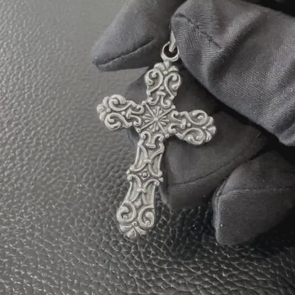 Handcrafted 925 Sterling Silver Cross Pendant Christian Jesus Christ Crucifix Pendant/Necklace Silver Jewelry Accessories Gift by VINTZ