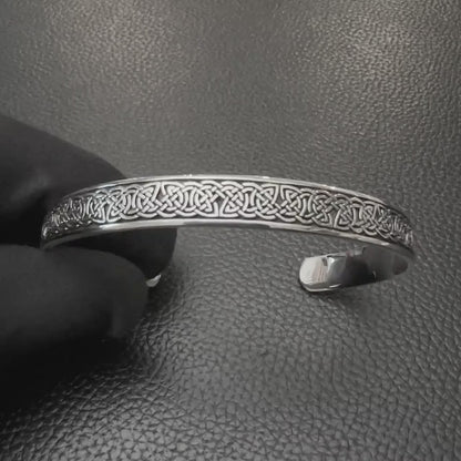 Celtic Infinity Knot Endless Viking Cuff Bracelet