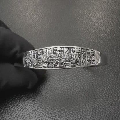 Horus Falcon Egyptian God Deity Cuff Bracelet