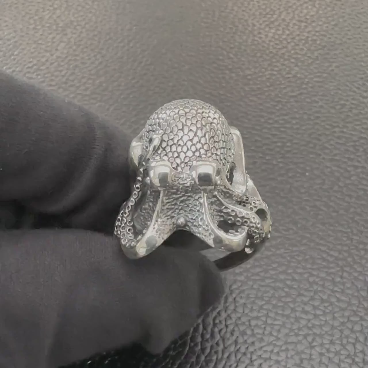 Handcrafted 925 Sterling Silver Octopus Ring Heavy Kraken Sea Monster Ring Silver Jewelry Animal Accessories Gift by VINTZ
